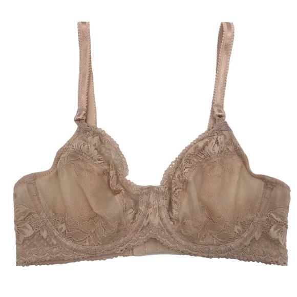 Wacoal Lace to Love Underwire Bra 32D Floral Lace Unpadded Pink 855297 NWOT - Picture 1 of 6